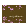 Baby Shower Pink Flowers - Customized Postcard