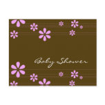Baby Shower Pink Flowers - Customized Postcard