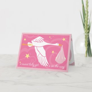 Baby Shower Pink Invite - Baby Girl card