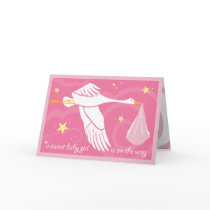 Baby Shower Pink Invite - Baby Girl cards by maboles Baby Shower Pink Invite - Baby Girl cards