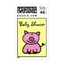 Baby Shower (pink pig) Stamps