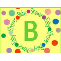 BABY SHOWER POSTAGE STAMP INITIAL 