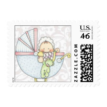 Baby Shower Postage Stamp -sm