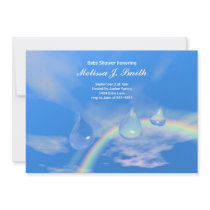 Baby Shower Rainbow Drops invitations by xfinity7 Baby Shower Rainbow Drops invitations