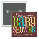 Baby Shower (Rainbow) Pinback Button