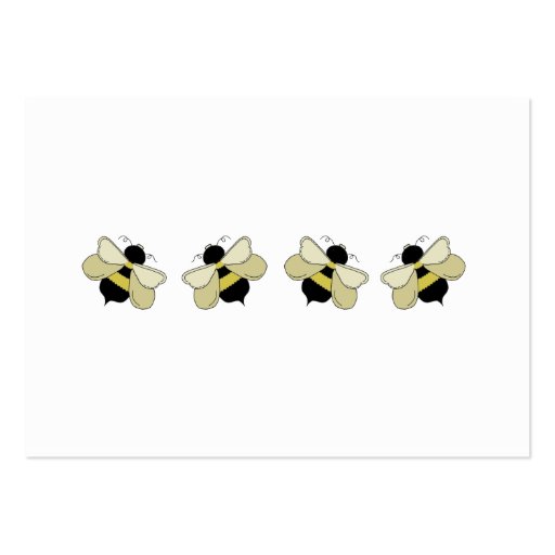 Baby Shower Registry Card Bee Theme Business Cards (back side)