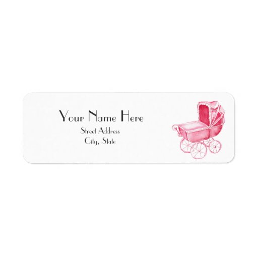 Baby Shower Return Address Label Zazzle