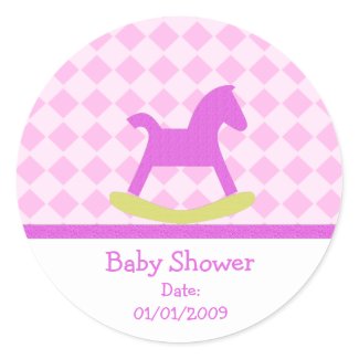 Baby Shower Rocking Horse Stickers sticker