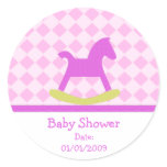 Baby Shower Rocking Horse Stickers