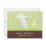 Baby Shower RSVP Card - Green and Brown