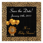 Baby Shower Save the Date Cheetah Print Personalized Invitations