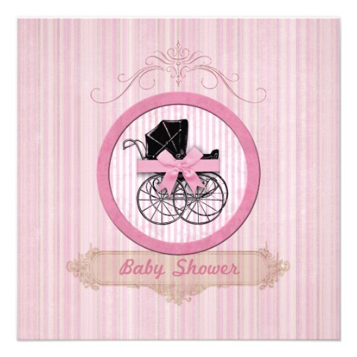 Baby Shower Shabby Chic Pink Invitation