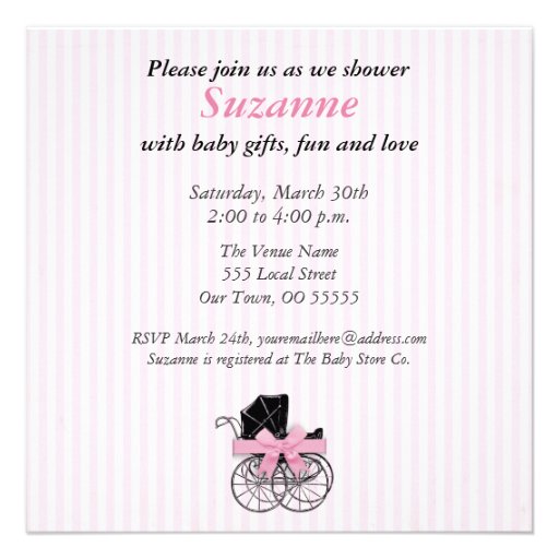Baby Shower Shabby Chic Pink Invitation