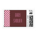Baby Shower Stamp ~ Pink & Brown