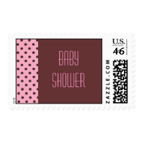Baby Shower Stamp ~ Pink & Brown