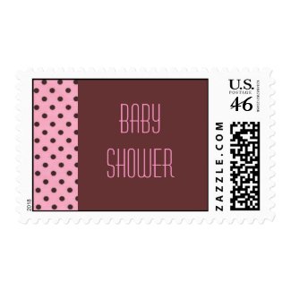 Baby Shower Stamp ~ Pink & Brown stamp