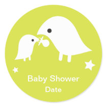 Baby Shower Sticker -Birdie in Green stickers
