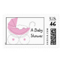 Baby Shower Stroller Postage Stamp by babyshowergalore Baby Shower Stroller Postage Stamp