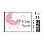 Baby Shower Stroller Postage Stamp