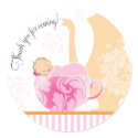 Baby Shower Tea Party Favour Sticker | Girl sticker