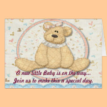 Baby Shower Teddy Bear Invitation cards