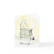 Baby Shower Thank You - Baby Crib Cards
