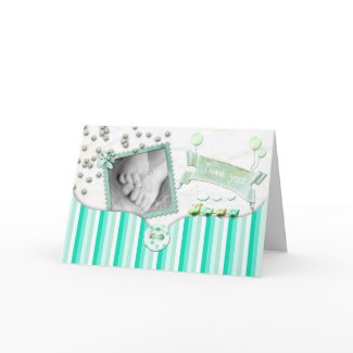 Baby shower Thank you card card