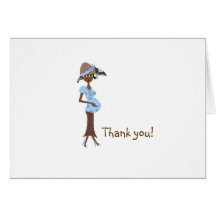 Baby Shower Thank You -Chic Mom Greeting Card
