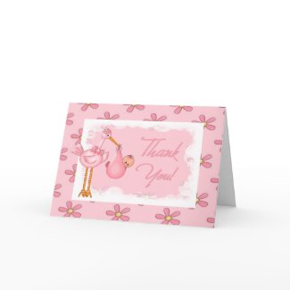 Baby Shower Thank You Note card