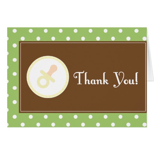 Baby Shower Thank You Note Card