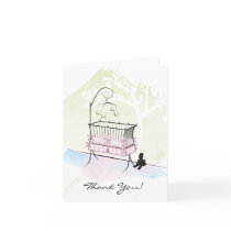 Baby Shower Thank You - Pink Card