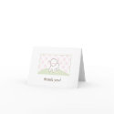 Baby Shower Thank You - Pink & Green card