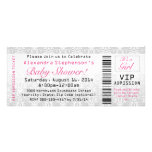Baby Shower Ticket Invitations, Girl