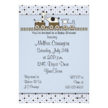 Baby Shower Train Invitation