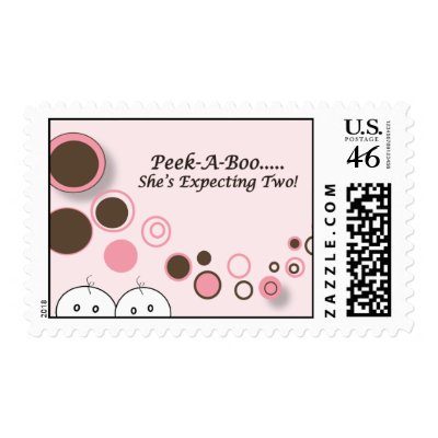 Baby Shower - Twin Girls Postage by hmroux