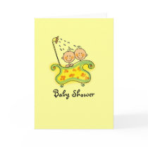 Baby shower (twins) greeting card