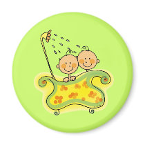 Baby shower (twins) magnet
