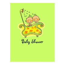 Baby shower (twins) post cards