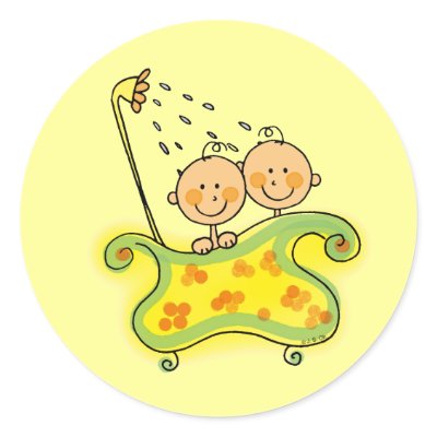 Baby shower (twins) sticker by jsoh