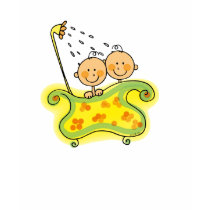Baby shower (twins) t-shirts by jsoh Baby shower (twins) t-shirts
