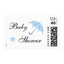 Baby shower umbrella postage stamp