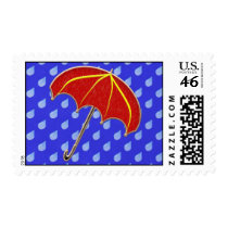Baby Shower- Umbrella: US Postage Stamps stamps
