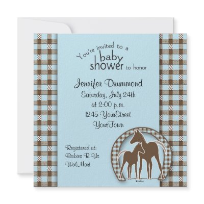 Baby Shower with Horses Invitation Template by mybabybundles