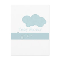 baby shower with raining cloud postcards