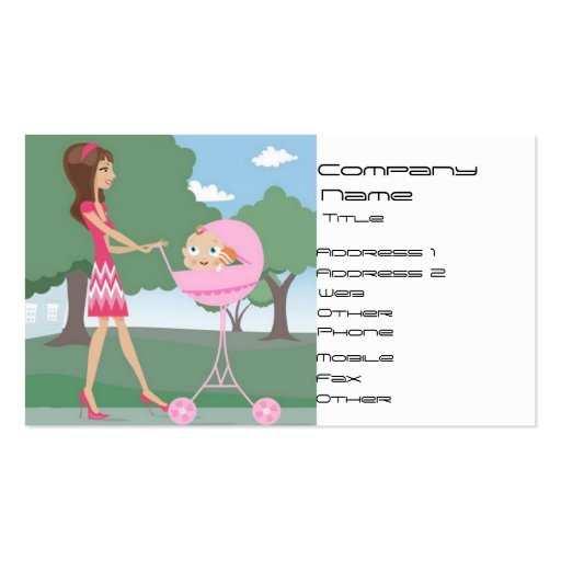 Baby Sitter, Nanny Business Card