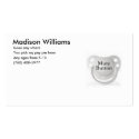 Baby sitting cards business cards