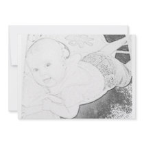 BABY SKETCH SHOWER INVITATION