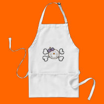 baby skull and crossbones aprons