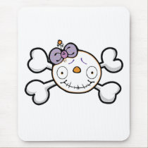 baby skull and crossbones mousepads