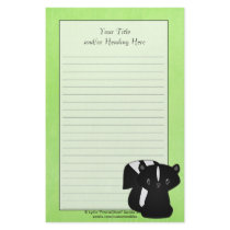 Baby Skunk Stationery